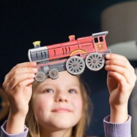Puzzle 3D de colorat Ugears Hogwarts Express imaginea #5 — magazin online Desire.md