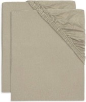 Cearșaf pentru copii Jollein Jersey Olive Green 120x60cm 2pcs (2511-507-67058)