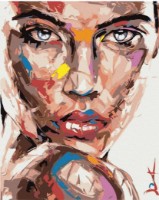 Tablou pe numere Colora Face in Flowers 40x50cm (GX40179)
