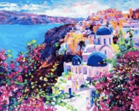 Tablou pe numere Colora Santorini 40x50cm (GX43142)
