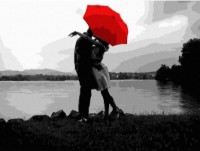 Tablou pe numere Colora Under the Umbrella 30x40cm (EX5810)