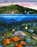 Tablou pe numere Colora Water World 40x50cm (GX40364)