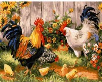 Картина по номерам Colora Yard with Chickens 40x50cm (GX35868)