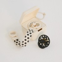 Clip de lant pentru suzeta BIBS Polka Dot Ivory/Black (950134216) imaginea #3 — magazin online Desire.md