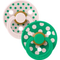 Suzeta BIBS Studio Colour Latex 0m+ 2pcs Polka Dot Petal/Cactus (11034106)