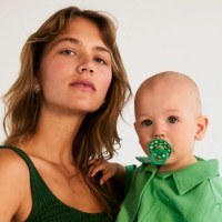 Suzeta BIBS Studio Colour Latex 0m+ 2pcs Polka Dot Petal/Cactus (11034106) imaginea #2 — magazin online Desire.md