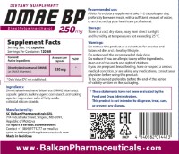 Supliment alimentar Balkan Pharmaceuticals DMAE 250mg 120cap imaginea #2 — magazin online Desire.md