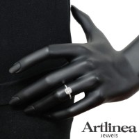 Inel din aur alb cu diamante Artlinea AD665D3 s.17,2 1,7g imaginea #2 — magazin online Desire.md