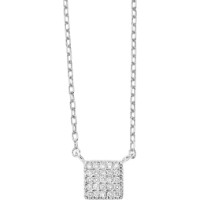 Colier din aur alb cu diamante Artlinea CD479 s.42 1,1g