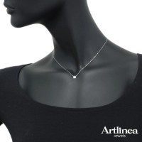 Colier din aur alb cu diamante Artlinea CD479 s.42 1,1g imaginea #2 — magazin online Desire.md