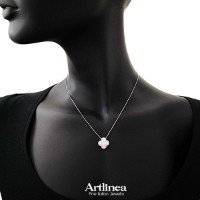 Colier din aur combinat cu diamante Artlinea CD566 s.45 2,3g imaginea #2 — magazin online Desire.md