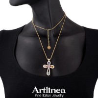 Colier din argint cu zirconiu Artlinea ZCL1410 s.80-85 13,7g imaginea #2 — magazin online Desire.md