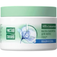 Mască pentru păr Чистая Линия Объем и Cила Лен 400ml