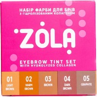 Set de vopsea pentru sprâncene Zola New Innovative Colouring System 10x5ml