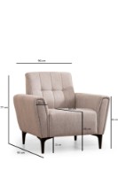 Fotoliu Atelier Del Sofa Hamlet Beige imaginea #6 — magazin online Desire.md
