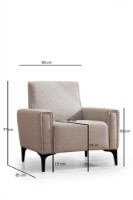 Кресло Atelier Del Sofa Horizon Ecru фото №7 — интернет-магазин Desire.md