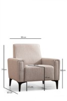 Fotoliu Atelier Del Sofa Horizon Light Brown imaginea #7 — magazin online Desire.md
