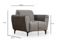Кресло Atelier Del Sofa Aren Grey фото №10 — интернет-магазин Desire.md