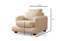 Fotoliu Atelier Del Sofa River Beige imaginea #4 — magazin online Desire.md