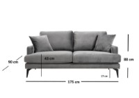 Диван Atelier Del Sofa Papira Grey фото №4 — интернет-магазин Desire.md