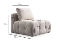 Fotoliu Atelier Del Sofa Amaris Beige imaginea #2 — magazin online Desire.md