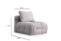 Fotoliu Atelier Del Sofa Amaris Light Grey imaginea #2 — magazin online Desire.md
