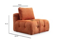 Fotoliu Atelier Del Sofa Amaris Orange imaginea #2 — magazin online Desire.md
