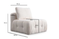 Fotoliu Atelier Del Sofa Amaris White imaginea #2 — magazin online Desire.md
