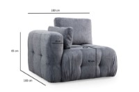 Кресло Atelier Del Sofa Amaris Grey фото №2 — интернет-магазин Desire.md