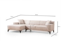 Угловой диван Atelier Del Sofa Petra White фото №8 — интернет-магазин Desire.md