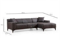 Угловой диван Atelier Del Sofa Petra Anthracite фото №10 — интернет-магазин Desire.md