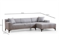 Угловой диван Atelier Del Sofa Petra Light Grey фото №10 — интернет-магазин Desire.md
