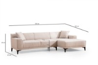 Угловой диван Atelier Del Sofa Petra White фото №10 — интернет-магазин Desire.md