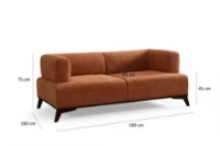 Диван Atelier Del Sofa Hera Orange Black фото №6 — интернет-магазин Desire.md