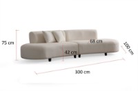 Угловой диван Atelier Del Sofa Pars Cream фото №10 — интернет-магазин Desire.md