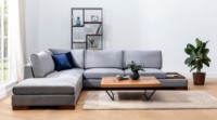 Canapea de colț Atelier Del Sofa Tulip Dark Grey