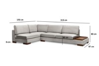 Угловой диван Atelier Del Sofa Tulip Light Grey фото №7 — интернет-магазин Desire.md