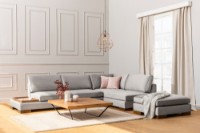 Угловой диван Atelier Del Sofa Tulip Light Grey фото №3 — интернет-магазин Desire.md