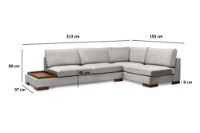 Угловой диван Atelier Del Sofa Tulip Light Grey фото №9 — интернет-магазин Desire.md