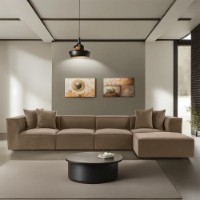 Canapea de colț Atelier Del Sofa Sora Brown