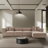 Угловой диван Atelier Del Sofa Sora Cappuccino фото №2 — интернет-магазин Desire.md