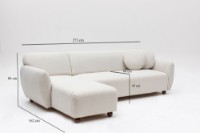 Угловой диван Atelier Del Sofa Eddy White фото №13 — интернет-магазин Desire.md