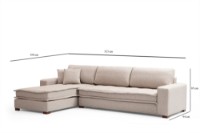 Угловой диван Atelier Del Sofa Lena Sand Beige фото №12 — интернет-магазин Desire.md