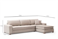 Угловой диван Atelier Del Sofa Lena Sand Beige фото №12 — интернет-магазин Desire.md