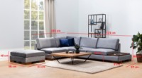 Угловой диван Atelier Del Sofa Tulip Dark Grey фото №5 — интернет-магазин Desire.md
