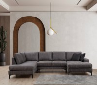 Canapea de colț Atelier Del Sofa Porto Anthracite