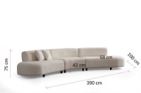 Canapea de colț Atelier Del Sofa Pars Cream Corner v2 imaginea #10 — magazin online Desire.md