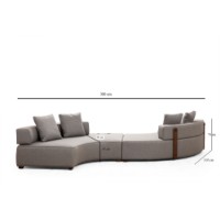 Canapea de colț Atelier Del Sofa Gondol-5 Grey imaginea #7 — magazin online Desire.md