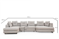 Угловой диван Atelier Del Sofa Padova Light Grey фото №8 — интернет-магазин Desire.md