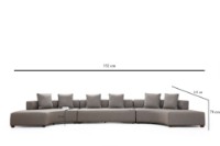 Canapea de colț Atelier Del Sofa Gondol-3 Grey imaginea #4 — magazin online Desire.md